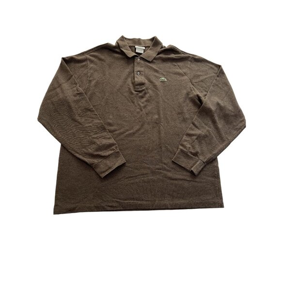 Lacoste Long Sleeve Polo Shirt in Brown